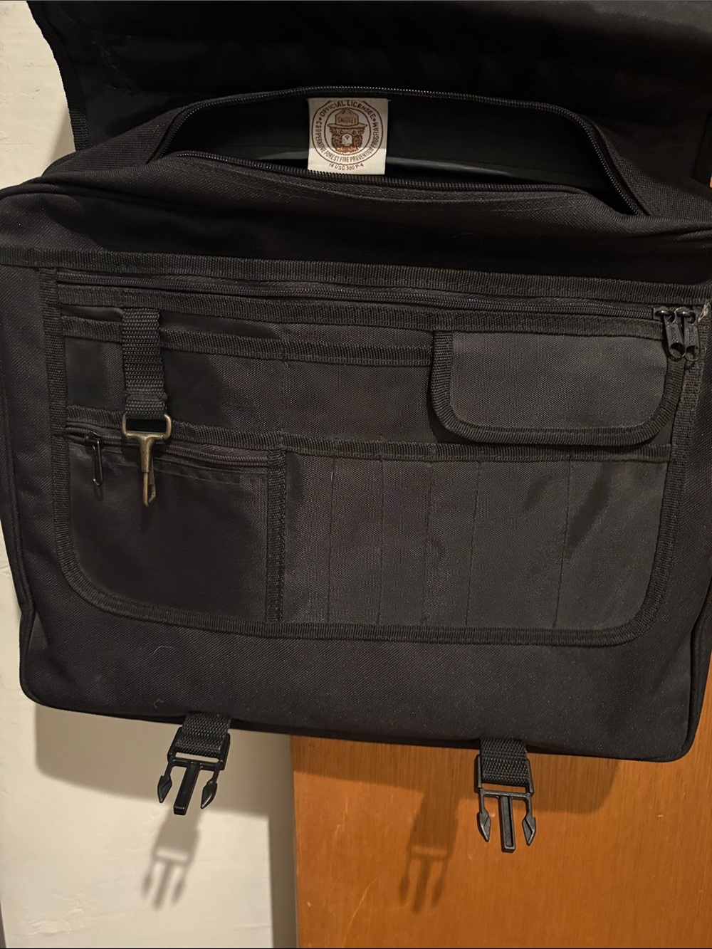 Smokey Bear Black Canvas Messenger Bag - Only You - Picture 3 of 6
